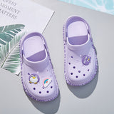 Summer Garden Shoes Women Beach Slip on Loafer Sandals Woman Comfortable Cartoon Cute Rubber Clogs Slid Slippers Sandalias Mujer