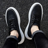 2023 Men's Casual Shoes Black Leather Flats Size 39-44 Graffiti  Sneakers Designer Shoes Men Hiking Leisure Shoes %