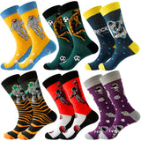 New Mens Sock  Diamond Ramen Astronaut Pattern Hip Hop Cool Socks For Men Winter Thick Long Skate Funny Socks Colorful