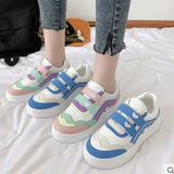 Wexleyjesus Sweet lolita shoes vintage round head thick bottom cute college style Rainbow Marshmallow Love Heart sneakers kawaii shoes loli