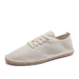 New National Wind Mens Shoes Handmade Linen Shoes Wild Casual Shoes Summer Breathable Fisherman Hemp Men's Flats uik90