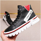 Luxury Designer Spring New Men's Thick Bottom High Tops Flats Casual Shoes Male Sneakers Sapatos Tenis Masculino Ankle Boots