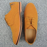 2022 Spring Suede Leather Men Shoes Oxford Casual Shoes Classic Sneakers Comfortable Footwear Dress Shoes Large Size Flats