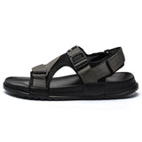 Wexleyjesus Men Sandals Summer Shoes New Gladiator Men's Sandals Fashion Man Flip Flops Gray Black Flat Shoes sandalias Male Big Size 36-46