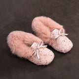 Kids Girls Casual Cotton Shoes In Winter Children Fashion Princess Shoes Plus Velve Keep Warm Sneakers Soft Sole SJD054