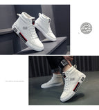 Wexleyjesus  High Top Shoes Men Fashion Breathable Casual Shoes Daily White Shoes Classic Wear Resitant gym shoes Men Hip Hop Sneakers