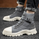 New Hommes Bottes Anti-Skidding Leather Shoes Men Popular Comfy Winter Autumn Men Shoe Slip-on Martin Boots Durable Outsole