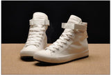 Fashion New Men Light Breathable Canvas Casual All Black white  Red High top Solid Color Sneakers Shoes flats HH-90