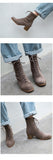 HOT women Ankle boots 22-26.5 cm length autumn and winter boots women Round toe Elastic cloth velvet mid-heel booties 2 colors