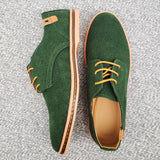 2022 Spring Suede Leather Men Shoes Oxford Casual Shoes Classic Sneakers Comfortable Footwear Dress Shoes Large Size Flats