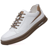 Wexleyjesus High Quality Cowhide White Shoes Student Men's Outdoor Sneakers for Men