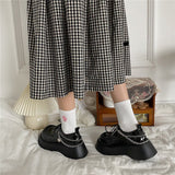 Kawaii Lolita shoes new cute Platform Japanese JK school uniform shoes fashion chain Loafers college girls punk Mary Jane shoes