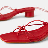 Summer women sandals High Heels Lace Up Sandals Cross Strappy Open Toe Ladies Shoes Ankle Strap Block Heels Roman Sandals