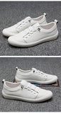 New Genuine Leather Shoes Men Sneakers Casual Male Footwear Fashion Brand White Shoes Mens Cow Leather White Sneakers A1697