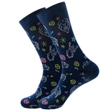 New Mens Sock  Diamond Ramen Astronaut Pattern Hip Hop Cool Socks For Men Winter Thick Long Skate Funny Socks Colorful