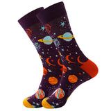 New Mens Sock  Diamond Ramen Astronaut Pattern Hip Hop Cool Socks For Men Winter Thick Long Skate Funny Socks Colorful