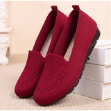 Women Loafers Shoes Knitted Flats Shoe Woman Comfort Female Breathable Mesh Slip On Footwear Casual Ladies Sneakers Spring 2022