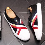 Fashion New Men's Designer riband cross  Casual flats  slip-on Shoes moccasins skateboard Shoes Sapato Social Masculino