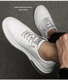 Wexleyjesus Fashion Sneakers Mens Leather Shoes Fashion White Shoes Leather Sneakers Brand Male Footwear A1995