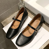 Women Low Heel Shoes Square Toe Retro Mary Janes Pumps Casual Spring Autumn Lady Office Daily Shoes