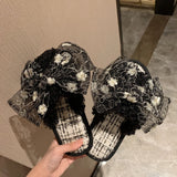 New couple fashion adult sandals non-slip thick-soled indoor and outdoor slippers lace warm home sleeping shoes women's home