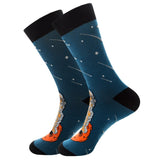 New Mens Sock  Diamond Ramen Astronaut Pattern Hip Hop Cool Socks For Men Winter Thick Long Skate Funny Socks Colorful