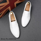 Newest Trend Designer Men's Black White Gentleman Leather Flats Casual Homecoming Shoes Wedding Dress Prom Party Footwear