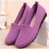 Women Loafers Shoes Knitted Flats Shoe Woman Comfort Female Breathable Mesh Slip On Footwear Casual Ladies Sneakers Spring 2022