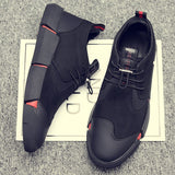 Wexleyjesus Shoes Men Black Spring Autumn Men Casual Shoes Leather Breathable Fashion Men Shoes High Quality