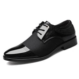 Leather Shoes Men's New Autumn Men's Business Casual Soft Bottom Non-slip Breathable Dress All-match Wedding Shoes Fashion