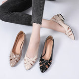 Women Flats Hollow Out Slip On Shallow Ladies Shoes Pointed Toe Casual Woman'S Shoe Summer Fashion Low Heels Plus Size 2022 New