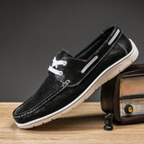 Wexleyjesus Genuine Leather Men Casual Shoes Luxury Brand 2021 Mens Loafers Moccasins Breathable Slip on Black Driving Shoes