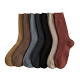 Wool Socks Women Winter Warm 7 Pairs Pack 2022 New High Quality Harajuku Solid  Gifts Socks Stripe Casual Calcetines korea Sox H