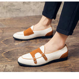 Wexleyjesus Canvas Leather Shoes Men Casual Luxury Brand Handmade Penny Loafers Men Slip On Flats Driving Dress Shoes White Green Moccasins