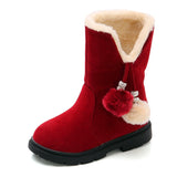 New Winter Kids Girls Boots Keep Warm Plus Velve Ankle Boots Cute Children Cotton Shoes Non-slip Princess Shoes STM029