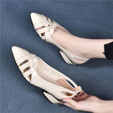 Women Flats Hollow Out Slip On Shallow Ladies Shoes Pointed Toe Casual Woman'S Shoe Summer Fashion Low Heels Plus Size 2022 New