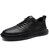Wexleyjesus Genuine Leather Shoes Men Sneakers Cow Leather Mens Casual Shoes Cool Young Man Black White Shoes Male Footwear