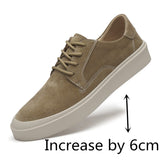 Wexleyjesus Fashion Sneakers Men Shoes enuine Leather Casual Shoes Trend Increase Man Shoes