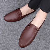 Wexleyjesus Italian Luxury Men's Slippers Genuine Leather Loafers Men Moccasins Casual Non-slip Man Shoes Summer Fashion Half Shoes For Men