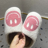 Winter Indoor Women Slippers House Plush Big Smile Slipper Fur Women's Cotton Slippers Couples Fluffy Flats Shoes Furry Slides