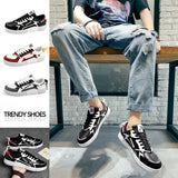 Men Casual Shoes Student Fashion Lace up sports shoes  spring new Comfy Leather Men Shoes Man popular Mixed Color style