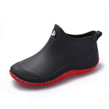 Women's Rubber Non-Slip Rain Boots，Women's Waterproof Plus Fleece Ankle Boots Fishing Kitchen Garden Short Boots Rain Boots