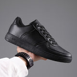 Fashion White Men's Casual Shoes 48 School Breathable Leather Soft Men's Sneaker 47 Big Size Outdoor Walking Solid Men Shoes 46