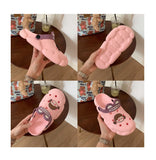 Wexleyjesus  New cute girl heart hole shoes female summer students wear non-slip deodorant thick-soled bath slippers sandals outdoor