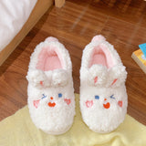 Kawaii Couple Soft Indoor Slippers 2021 Winter Female Slippers for Home Warm Plush Women Shoes Casual Rabbit Zapatillas Mujer