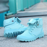 2023 New Classic Design High-top Shoes Paladin Canvas Shoes Cuffed Thick-soled Martin Boots Women