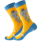 New Mens Sock  Diamond Ramen Astronaut Pattern Hip Hop Cool Socks For Men Winter Thick Long Skate Funny Socks Colorful