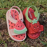 Newest Kids Summer Jelly Sandals Children Fashion Watermelon Straberry Pinapple Avocado jelly Princess Beach Shoes HMI042