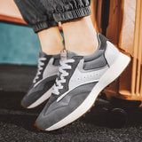 Wexleyjesus New Casual Sneakers for Men Fashion Mixed Colors Platform Shoes Comfortable Skateboarding Sneakers Leather Waking Shoes