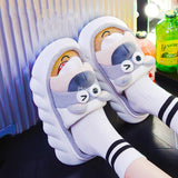 Wexleyjesus All Senson Designer Slippers Cute Cartoon Lovely Animals Bedroom Cotton Home Shoes Indoor Thick Sole Couples Men Women